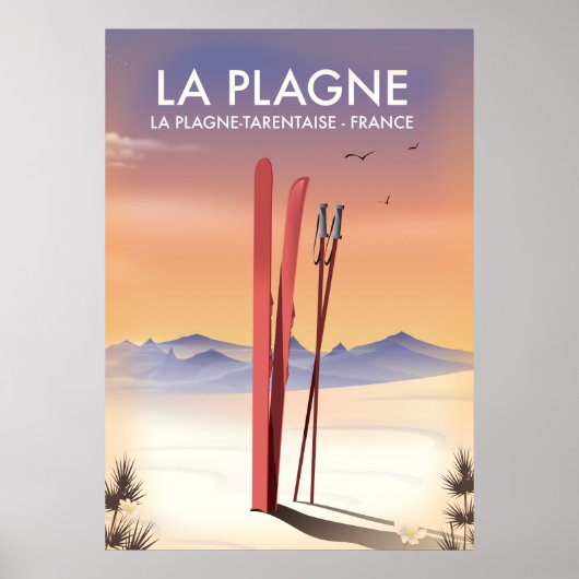 La Plagne, La Plagne-Tarentaise, France ski poster (Voorkant)