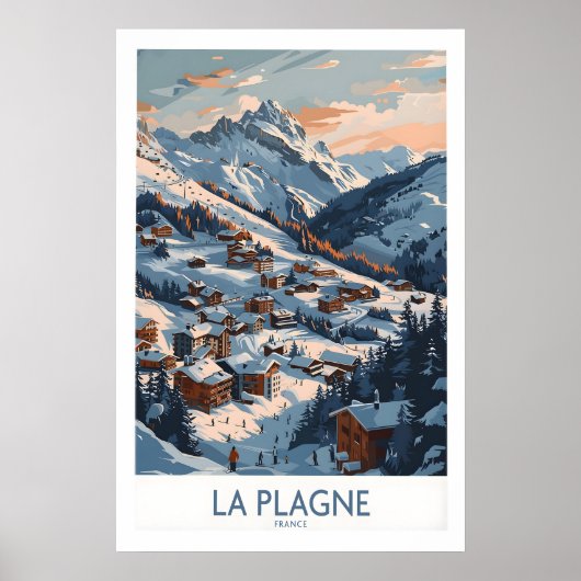 La Plagne Muurkunst 1 Poster (Voorkant)