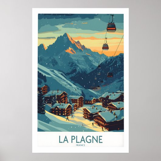 La Plagne Poster Frankrijk 1 (Voorkant)