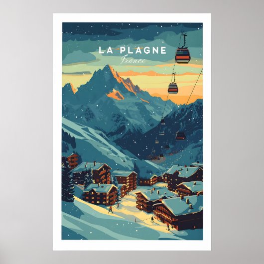 La Plagne Print Frankrijk 1 (Voorkant)