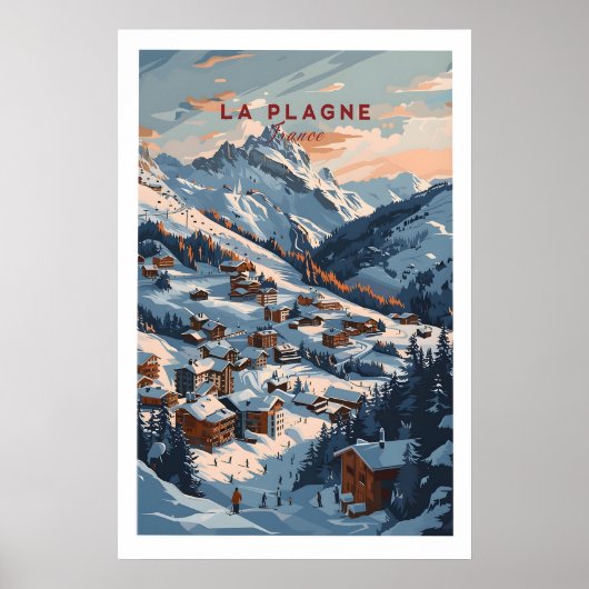 La Plagne Ski Poster 1 (Voorkant)