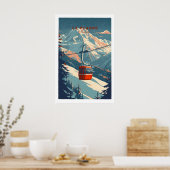La Plagne Ski - Wandkunst Afdruk 1 Poster (Keuken)