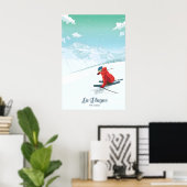La Plagne Skigebied Reisposter Poster (Thuiskantoor)