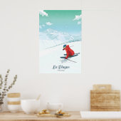 La Plagne Skigebied Reisposter Poster (Keuken)