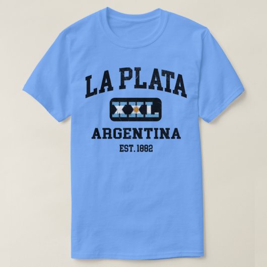 La Plata Argentina XXL Atletisch ontwerp T-shirt (Design voorkant)