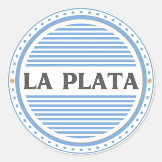 La Plata City Pride Embleem – Argentijnse identite Ronde Sticker (Voorkant)