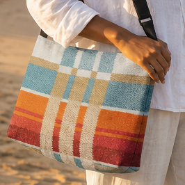 "LA PLAYA" AUTHENTIEKE MEXICAANSE WEFSEL PRINT CROSSBODY TAS