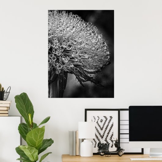 La Pluie Noir - Paardenbloem Poster (Thuiskantoor)