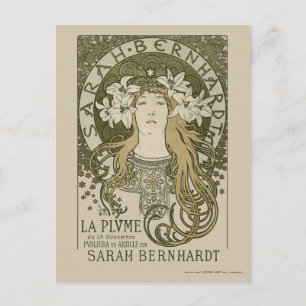 La Plume France  Wall Art Nouveau 1897 Briefkaart