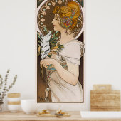 La Plume France  Wall Art Nouveau 1899 Poster (Keuken)