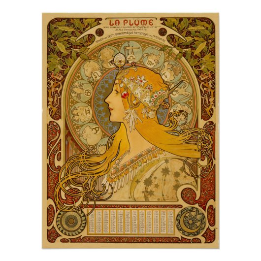 La Plume vintage poster (Voorkant)