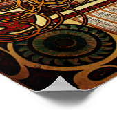 LA PLUME ZODIAC door Alphonse Mucha Art Nouveau Poster (Hoek)