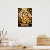 LA PLUME ZODIAC door Alphonse Mucha Art Nouveau Poster (Keuken)