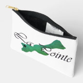 La Pointe Star Groene Isla Kleine Ritssluitingstas Etui (Open)