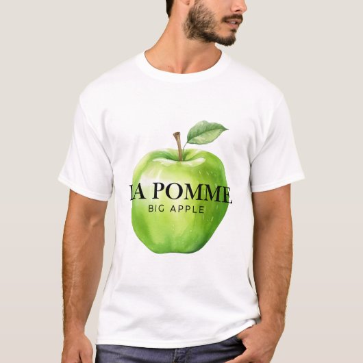 La pomme, big apple t-shirt (Voorkant)