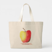 La pomme / De appel Frans leren Grote Tote Bag (Achterkant)