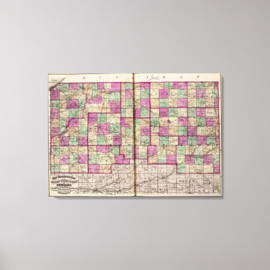 La Porte County en St Joseph County Canvas Afdruk (Voorkant)
