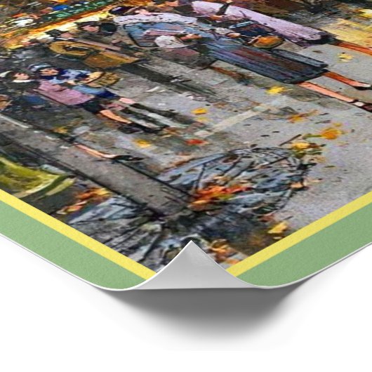 La Porte Saint-Martin Parijs Poster (Hoek)