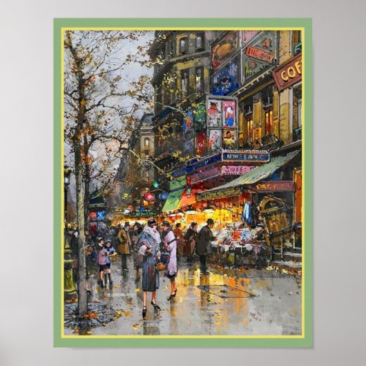 La Porte Saint-Martin Parijs Poster (Voorkant)