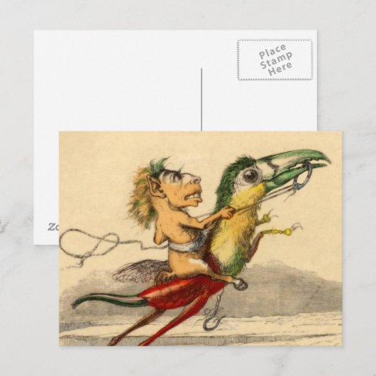 La Poursuite (Chase) Briefkaart (Voorkant / Achterkant)