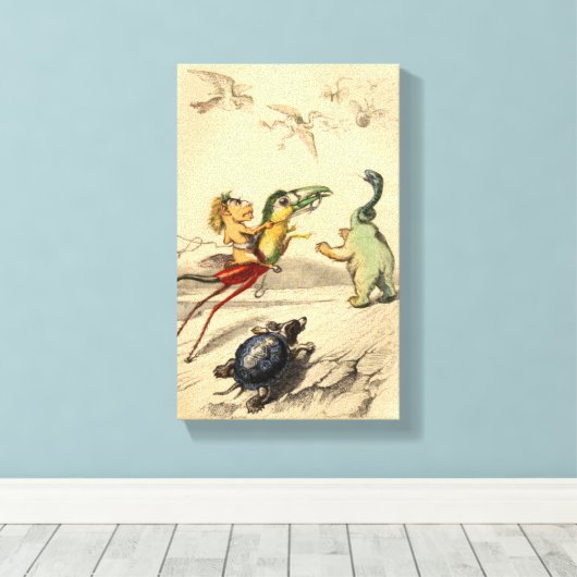 La Poursuite (Chase) Canvas Afdruk (Insitu (Houten vloer))