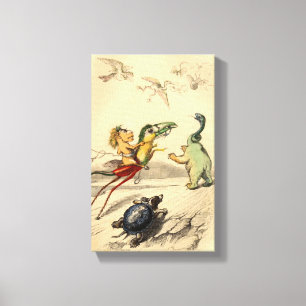 La Poursuite (Chase) Canvas Afdruk