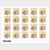 La Poursuite (Chase) Vierkante Sticker (Vel)