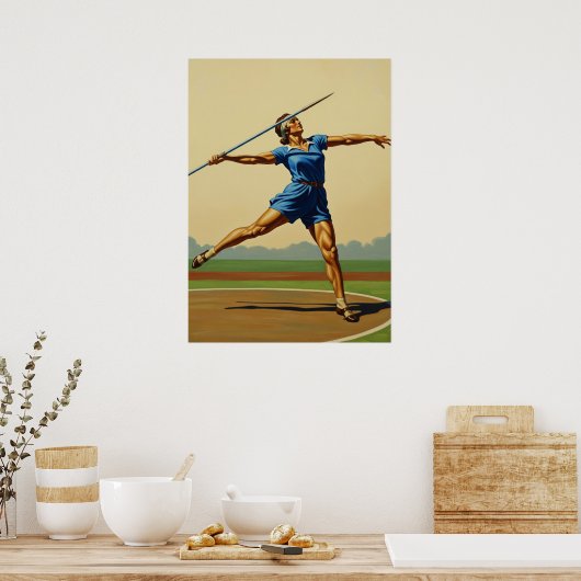 LA POUSSÉE DU JAVELOT (De stuwkracht van de speren Poster (Keuken)