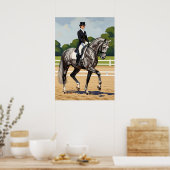 LA PRÉCISION DU DRESSAGE (De precisie van de dress Poster (Keuken)