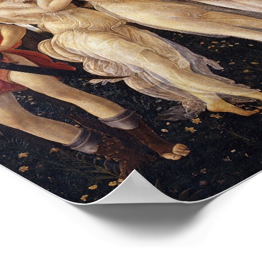 La Primavera door Botticelli - Poster (Hoek)