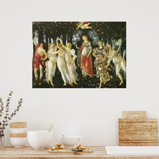 La Primavera door Sandro Botticelli Poster (Keuken)