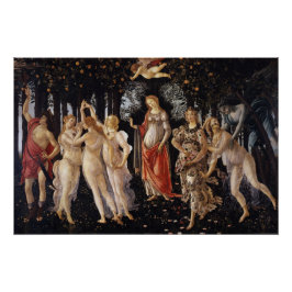 La Primavera (Lente) Sandro Botticelli Glossy Poster
