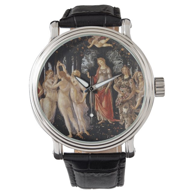 La Primavera (Lente) van Sandro Botticelli Horloge (Voorkant)