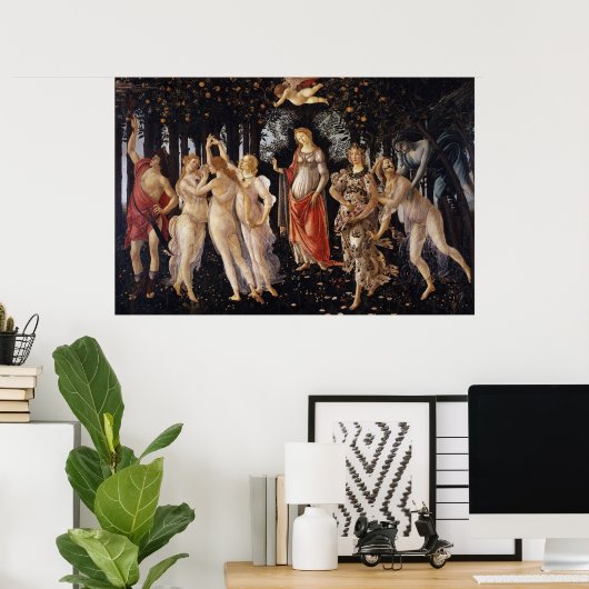 La Primavera (Lente) van Sandro Botticelli Poster (Thuiskantoor)