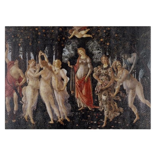 La Primavera (Lente) van Sandro Botticelli Snijplank (Voorkant)