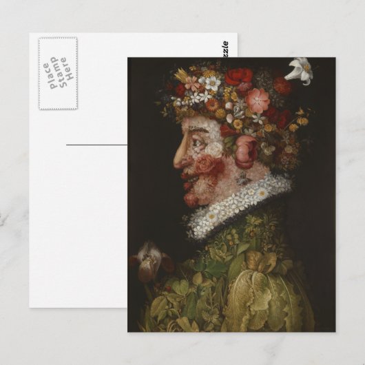 La Primavera van Giuseppe Arcimboldo (1563) Briefkaart (Voorkant / Achterkant)