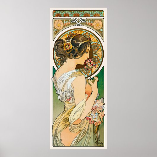 La primevère France  Wall Art Nouveau 1899 Poster (Voorkant)