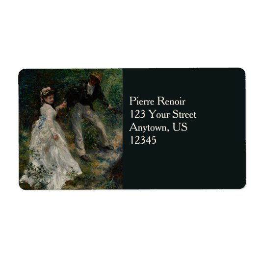 La Promenade Pierre-Auguste Renoir 1870 Etiket (Voorkant)