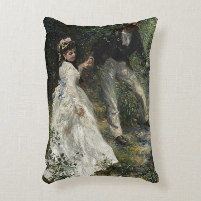 La Promenade Renoir Couple Wing Painting Art Accent Kussen (Voorkant(Verticaal))