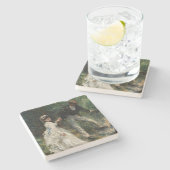 La Promenade Renoir Impressionisme Schilderkunst Stenen Onderzetter (Zijkant)