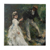 La Promenade Renoir Impressionisme Schilderkunst Tegeltje (Voorkant)