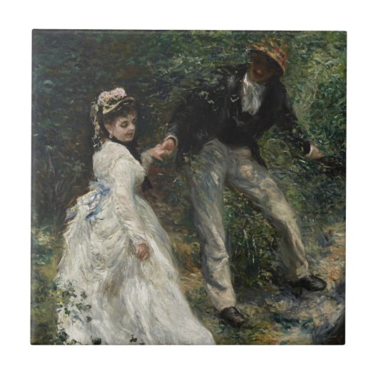La Promenade Renoir Impressionisme Schilderkunst Tegeltje (Voorkant)