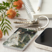 La Promenade Renoir Impressionist Painting Art Sleutelhanger (Voorkant Rechts)