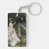 La Promenade Renoir Impressionist Painting Art Sleutelhanger (achterkant)