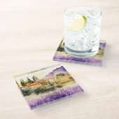 La Provence Frankrijk Schilderij Glazen Onderzetter (Schuin)