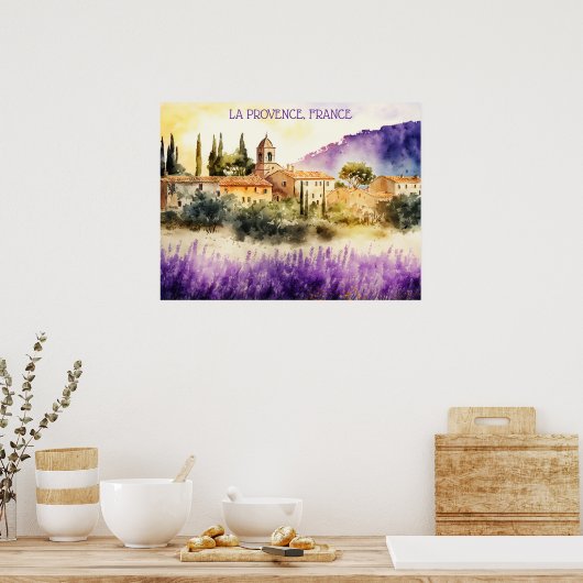 La Provence Frankrijk Schilderij Poster (Keuken)