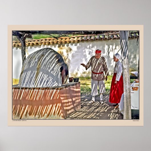 La Purismo Mission - Californië - Adobe Oven Poster (Voorkant)
