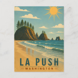 La Push, Baby! Vintage Kunst Reisposter aan de Kus Briefkaart