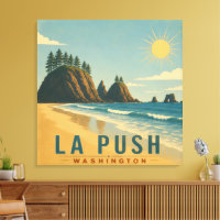 La Push, Baby! Vintage Kust Reisposter Kunst