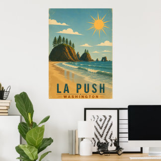 La Push, Baby! Vintage Kust Reisposter Kunst Poster
